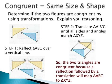 Ppt Congruence And Transformations Powerpoint Presentation Free