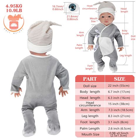 Vollence 22 Inch Full Silicone Baby Dollnot Vinyl Material Dollsreal