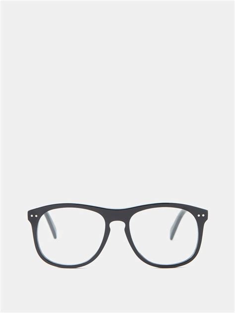 black d frame acetate glasses celine eyewear matches uk