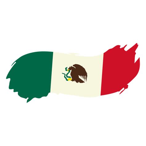 Bandera Mexicana De Diseño Brushy Descargar Pngsvg Transparente