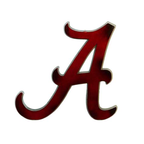 See more ideas about alabama, alabama logo, alabama crimson tide. AL - Alabama Script A Logo 3D Metal Art - 16" X 15" - Alumni Hall
