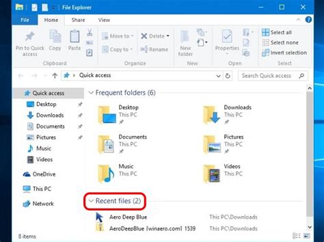 How Do You Get The “all Recent Files” List Back In Windows 10