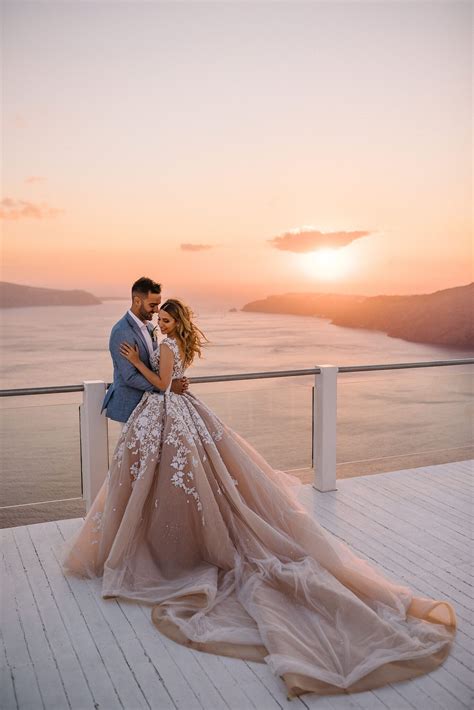 Being deeply loved by someone gives you strength while loving someone deeply gives you courage. An All-White Wedding Set Against The Santorini Sunset ...