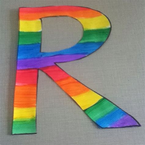 Rainbow Letter R