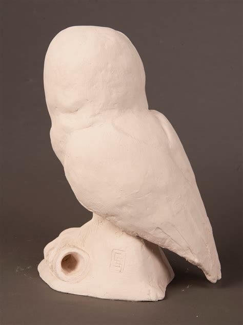 Vintage French Plaster Sculpture Maquette Of An Owl Circa 1960 At