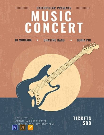 Apple Pages Templates For Concert Posters Crgas