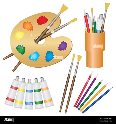 Tools For Paintings Stock Vector Image And Art Alamy
