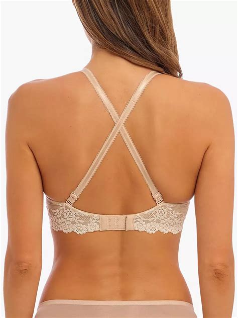 Wacoal Embrace Lace Underwired Plunge Bra Naturally Nude At John Lewis And Partners