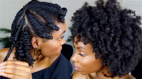 Two Flat Twist On Natural Hair Fashion Style