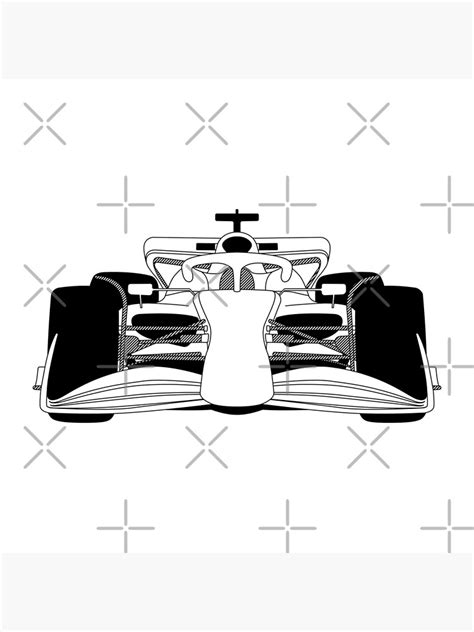 F1 2022 Car Black Poster For Sale By Javalinsta Redbubble