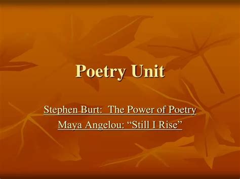 Ppt Poetry Unit Powerpoint Presentation Free Download Id6794187