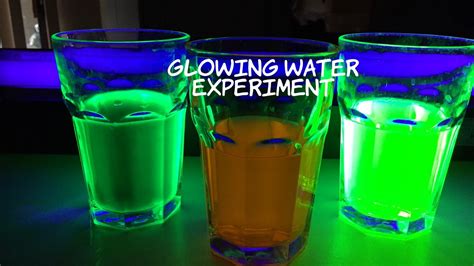 Glowing Water Experiment Make Water Glow In The Dark Kids Science