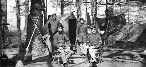 Union Soldiers In The Civil War Camping Along The Potomac