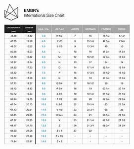 Men 39 S Wedding Bands Ring Sizing Chart By Embr