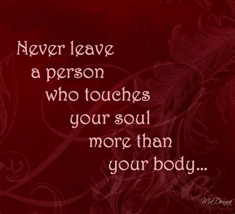 Never Leave A Person Person Touching You Thoughts