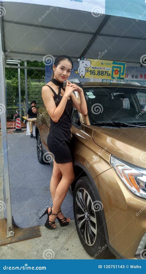 Shenzhen China Female Models At The Car Show Editorial Stock Photo Image Of Chinese Women