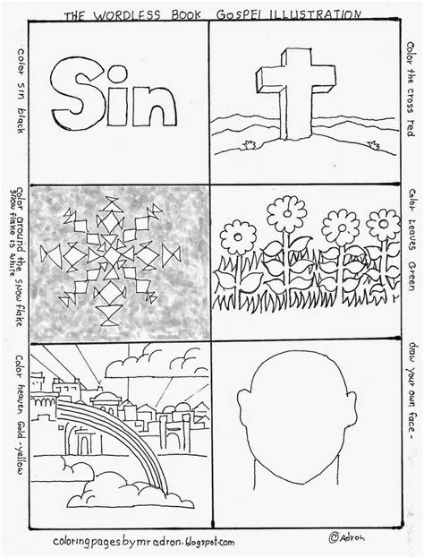 Coloring Page For Kids By Mr Adron Wordless Book Gospel Coloring Page