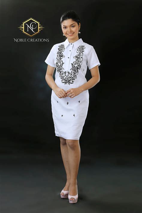 Sale Modern Filipiniana Dress Linen Barong Tagalog Philippine