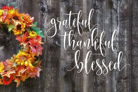 Grateful Thankful Blessed Decal Vinyl Lettering