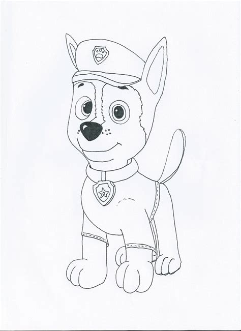 Coloring pages of the mighty pups of paw patrol. paw patrol chase with t-shirt by pawpatrolfan66 on DeviantArt