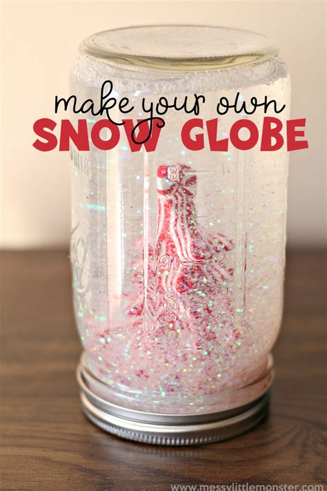 Diy Snow Globe The Easy Way Winter Crafts For Kids Snow Globe