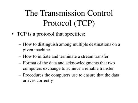 Ppt Tcp Transmission Control Protocol Powerpoint Presentation