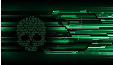 Cyber Hacker Attack Background Skull Vector 3217482 Vector Art At Vecteezy