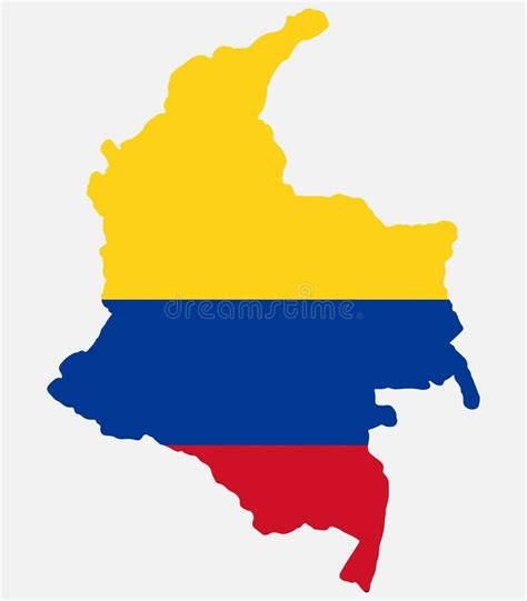 Map Colombia Flag Vector Illustration Eps 10 Stock Vector