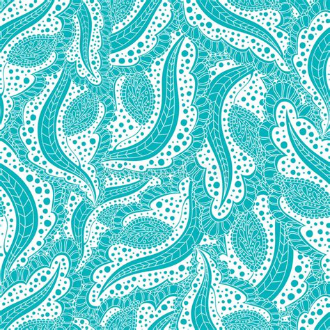 Abstract Seamless Floral Pattern Seamless Blue Background Of