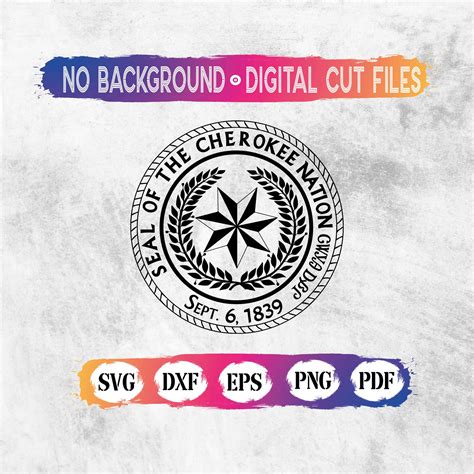 Cherokee Nation Seal Digital Download Files Svg Png Eps Etsy