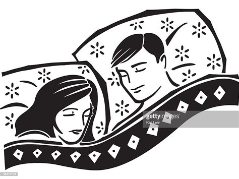 a couple sleeping in bed high res vector graphic getty images