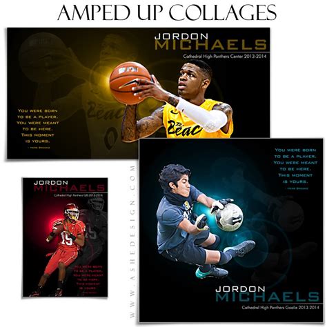 12 Sports Collage Templates Images Photoshop Sports Collage Templates