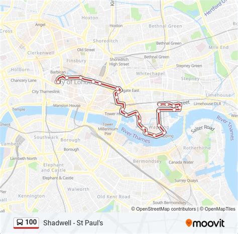 100 Route Schedules Stops And Maps Shadwell Updated