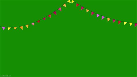 Colourful Decoration Festival Toran Birthday Ribbon Green Screen Video