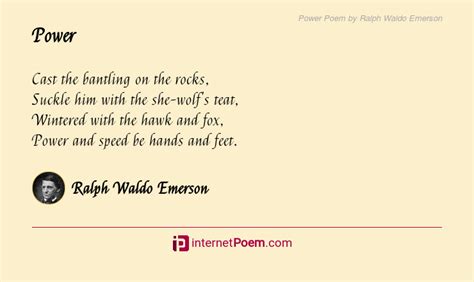 Power Poem By Ralph Waldo Emerson
