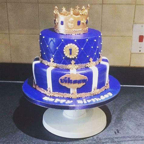 Prince Themed Cake In Royal Blue Themed Cakes Cake Baking