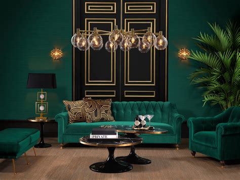 Emerald Embrace Featured Rooms Inspiration In 2020 Dark Green