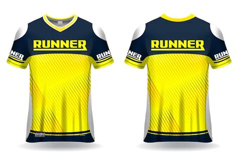 Premium Vector T Shirt Sport Template For Running Jersey Sport