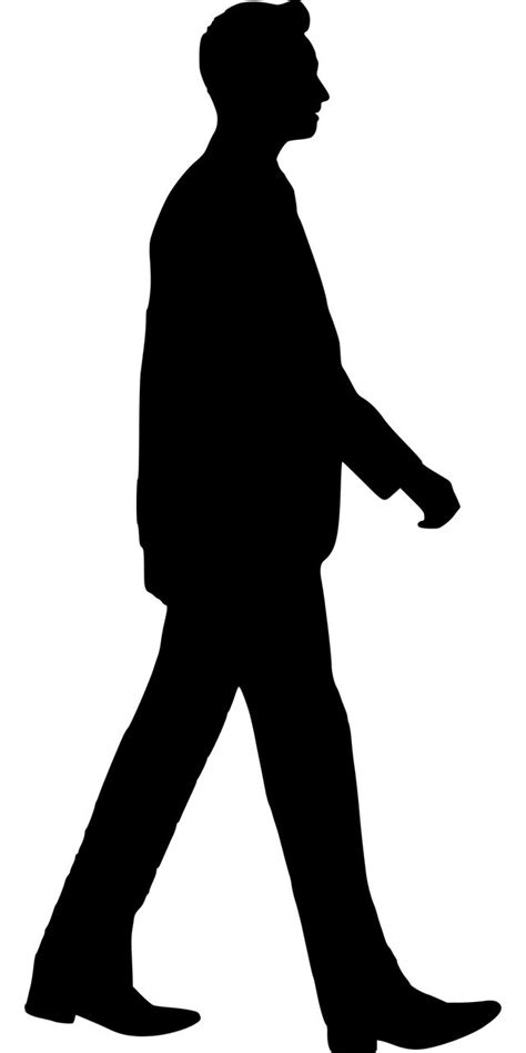 Download Silhouette Walking Man Royalty Free Vector Graphic Walking Man Person Silhouette