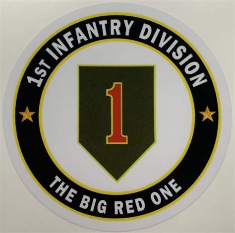 Us Army 1st Infantry Division The Big Red One Sticker Decal Patch Co