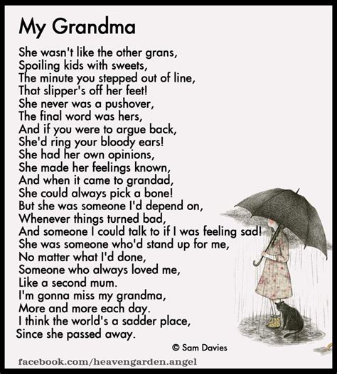 Poems About Remembering Grandma Heavens Garden Remembering Grandma Funeral Poems Grandma