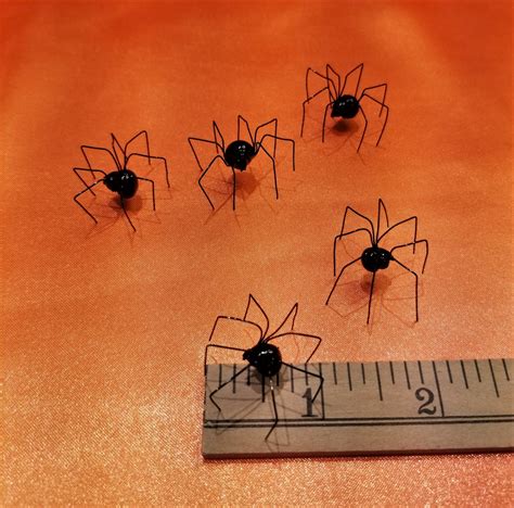Handmade Black Widow Spiders Five Spiders Realistic Faux Etsy
