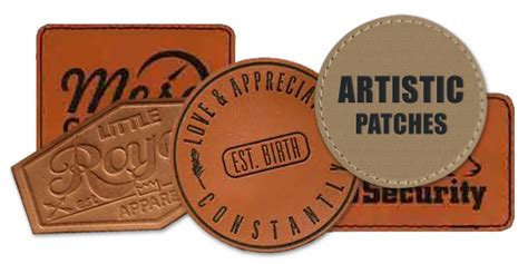 Custom Leather Patches for clothing in USA | ArtisticPatches.com png image
