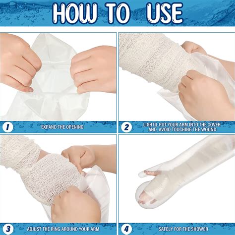 Buy 8 Pack Waterproof Cast Cover Arm Reusable Half Arm Cast Covers