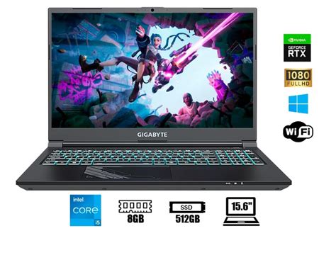 Laptop Gigabyte Core I5 12500h G5 Mf Gaminig 156 Fhd 144hz Ram 8gb