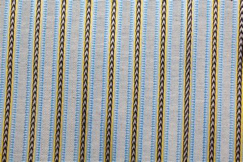 Blue And Yellow Striped Traditional Silk And Cotton Fabric Etsy