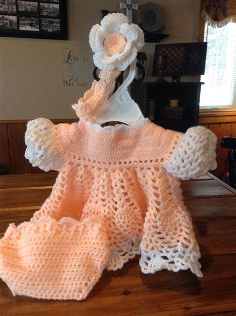Shannon Heberts Creative Corner Peaches And Cream Crochet Dress Set
