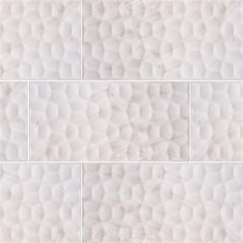 Adella Viso Gris 12x24 Satin Ceramic Tile Ceramic Tiles White