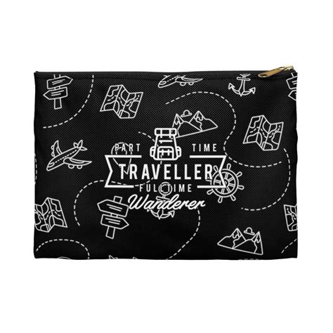 Traveler And Wanderer Zip Pouch Jewelry Pouch Wanderlust T Etsy