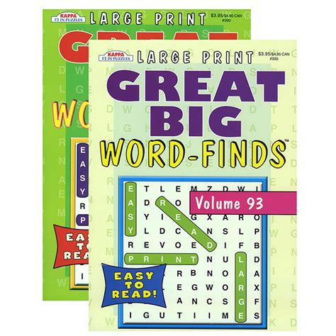 Kappa Large Print Great Big Word Finds Puzzle Book